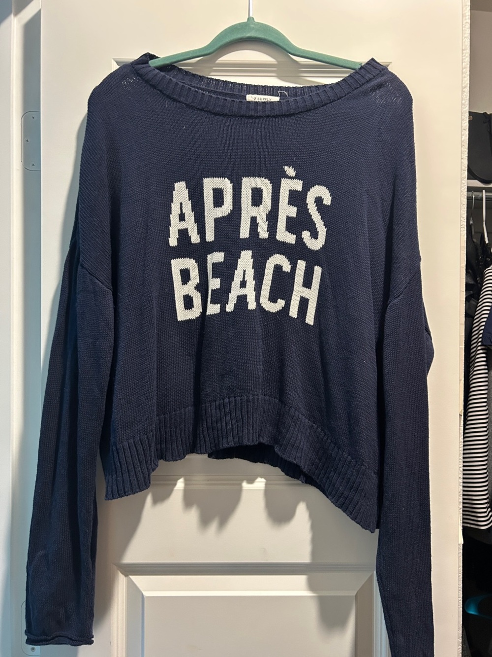 Z Supply Navy 'APRÈS BEACH' Crewneck Sweater
